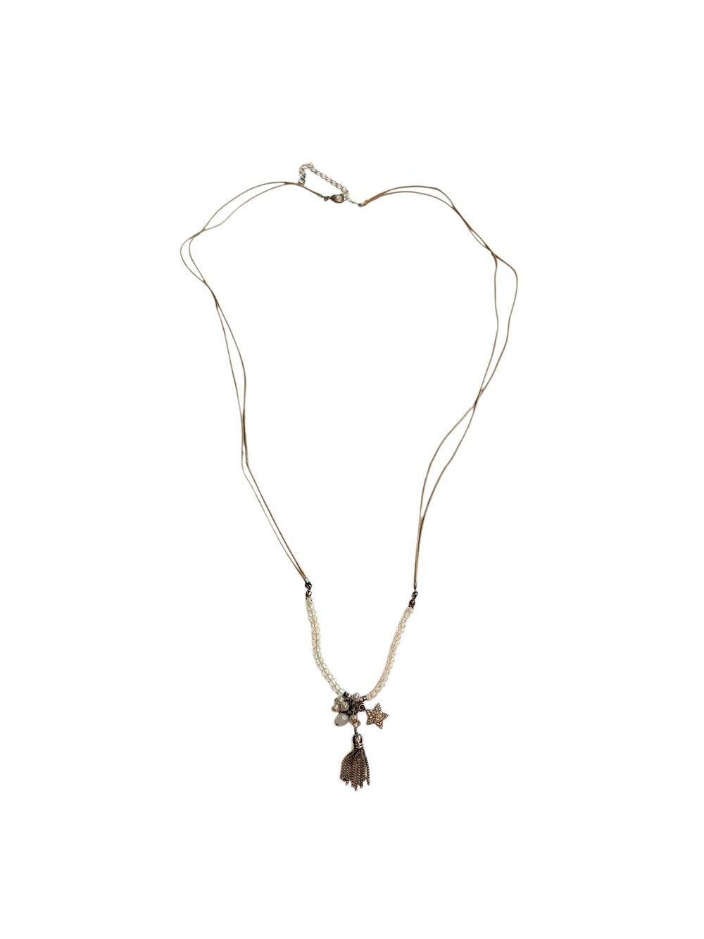 Lauren Conrad beaded Tassel necklace